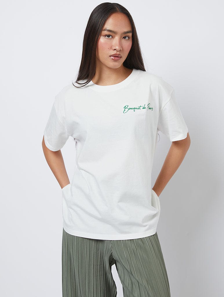 Bouquet De Fleurs Ecru T-Shirt