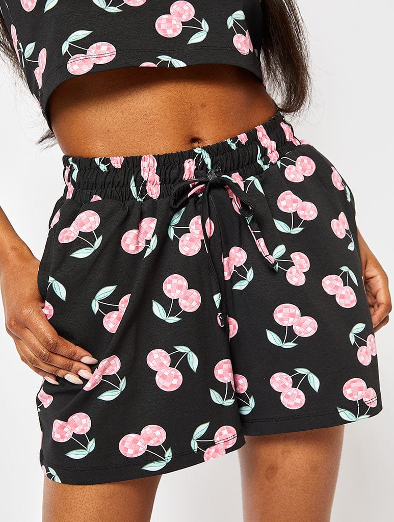 Disco Cherry Shorts in Charcoal