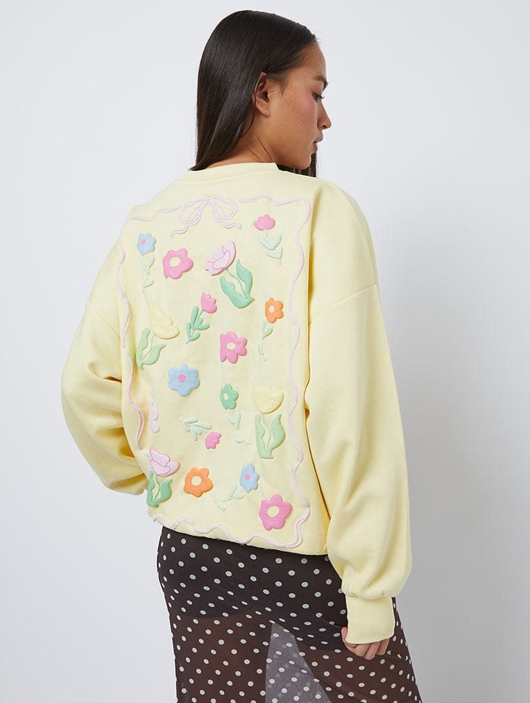 Flora Sweatshirt in Yellow - Image 1