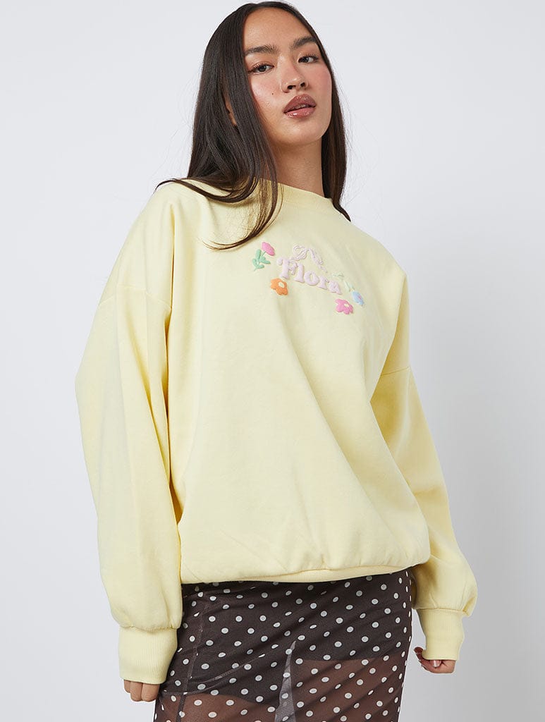 Flora Sweatshirt in Yellow