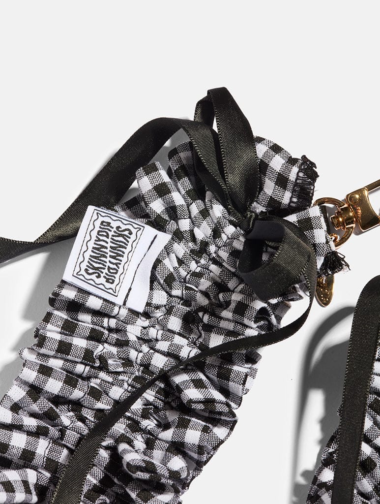 Gingham Ruffle Cross Body Strap