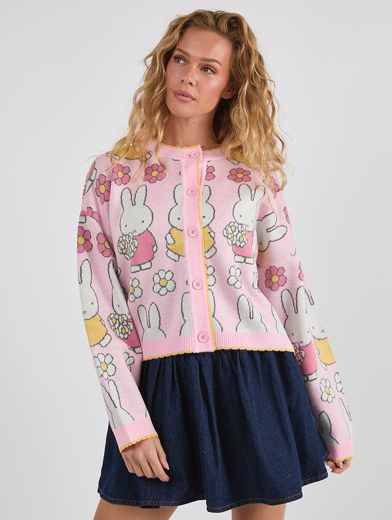 Miffy x Skinnydip Flower Knitted Cardigan - Image 1