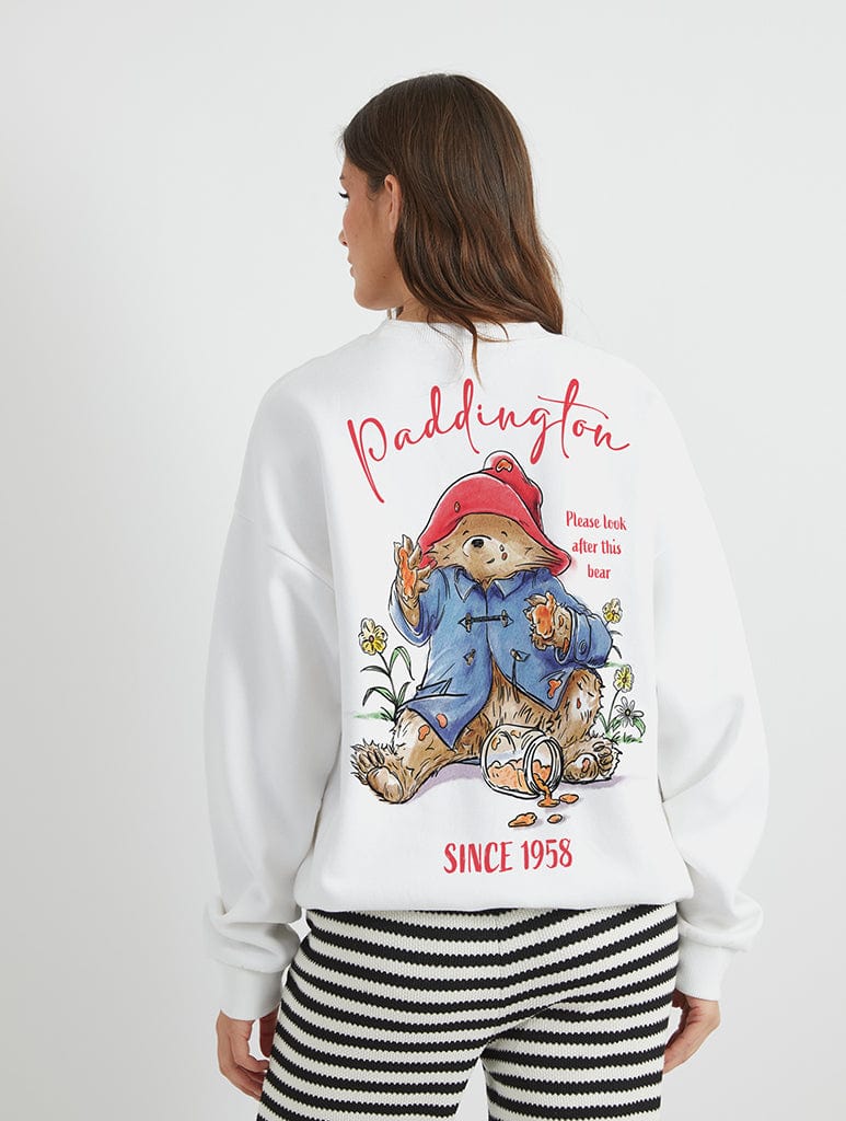 Paddington Poster Sweatshirt in Ecru - Image 1