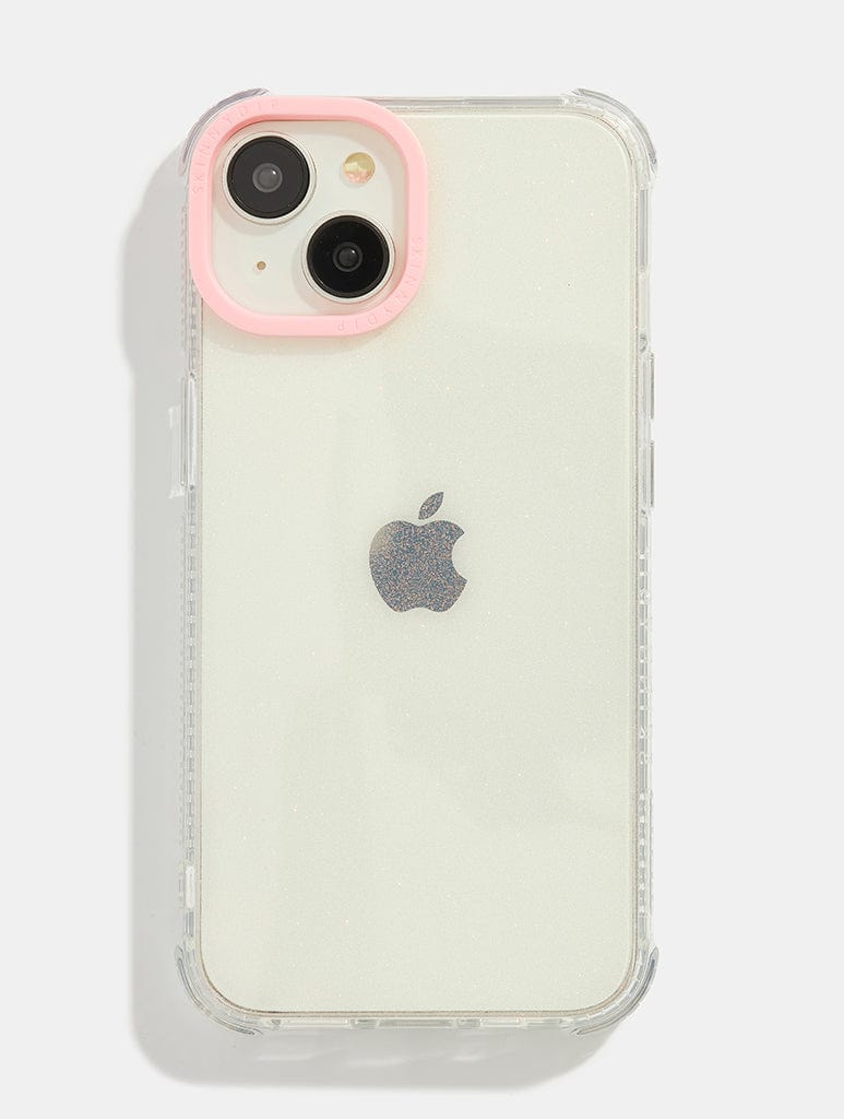 Pink Minimal Glitter Shock iPhone Case - Image 1