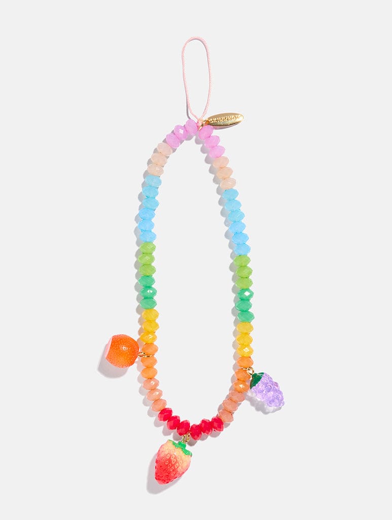 Rainbow Fruit Beaded Phone Strap - Image 1