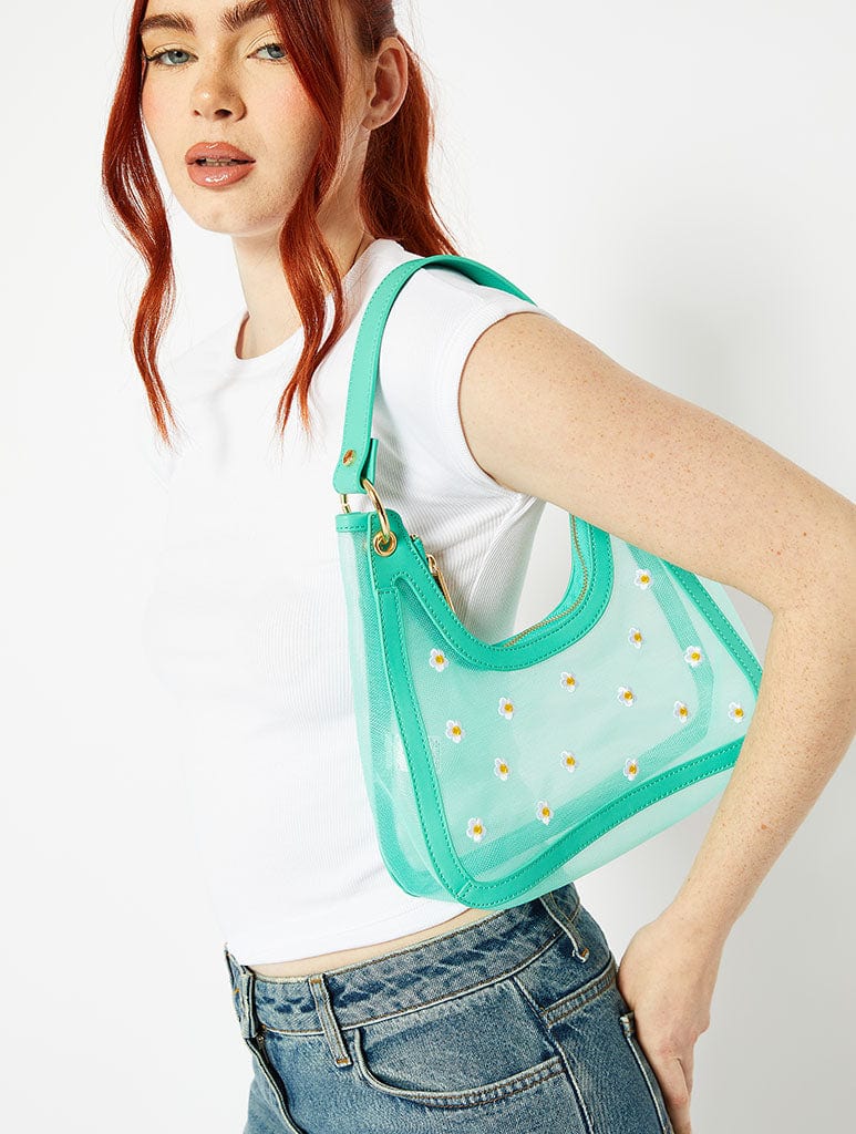Sara Green Mesh Shoulder Bag