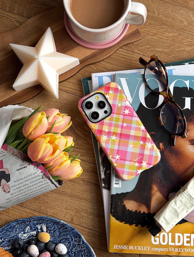 Starry Tartan Pink Flush Ultra Protective iPhone Case