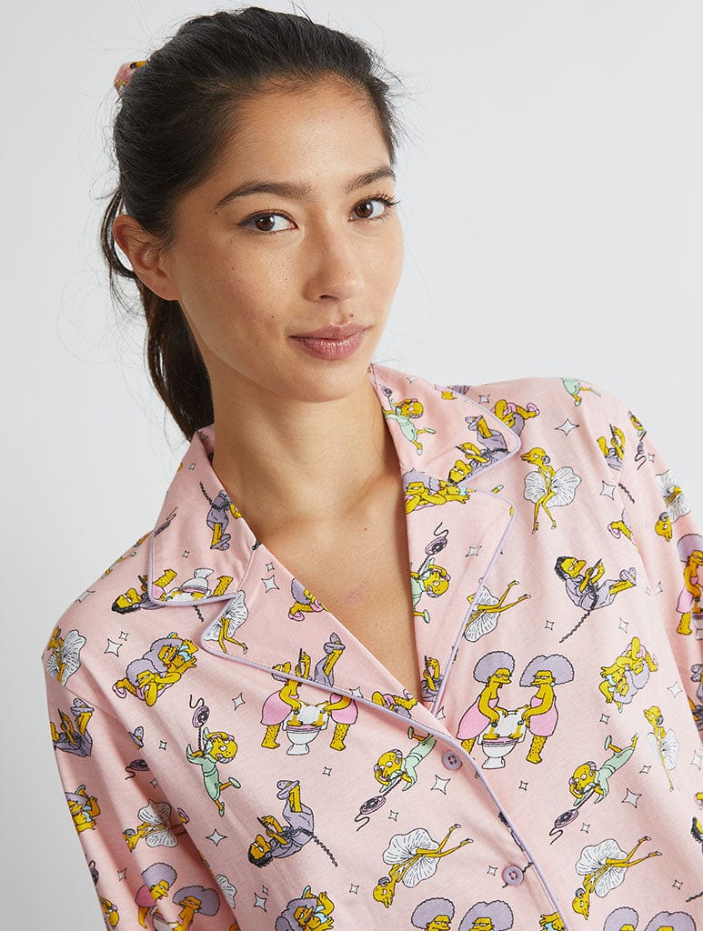 The Simpsons x Skinnydip Pyjama Set in Pink