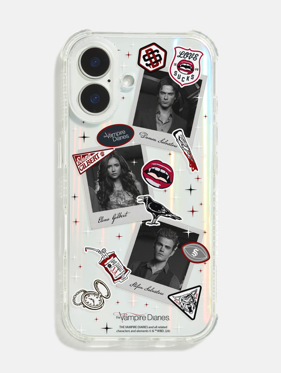 The Vampire Diaries x Skinnydip Scrapbook Shock iPhone Case - Image 1