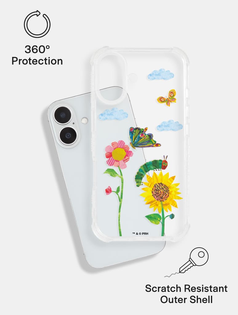 The Very Hungry Caterpillar x Skinnydip Spring Flowers Shock iPhone Case