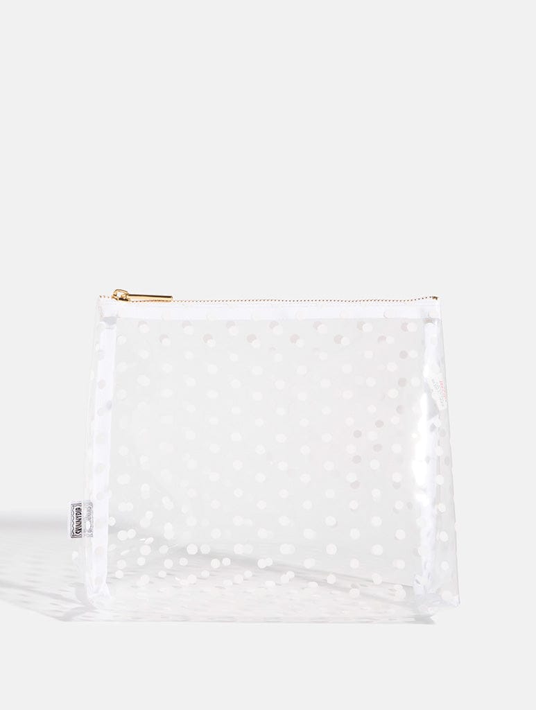 White Polka Dot Wash Bag - Image 1
