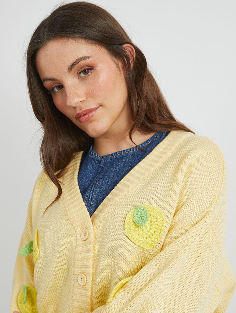 3D Lemons Knitted Cardigan - Image 5