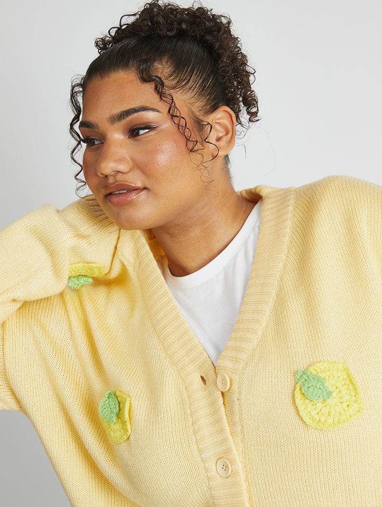 3D Lemons Knitted Cardigan - Image 9
