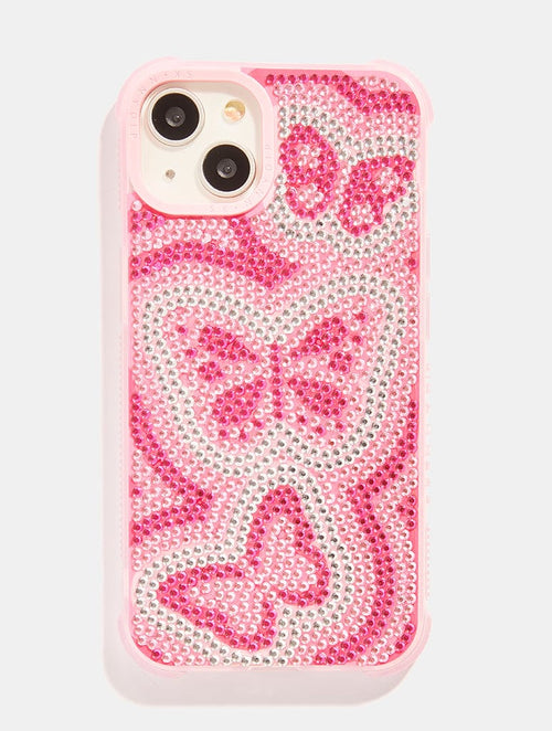 All Over Gem Butterfly Shock iPhone Case - Image 1