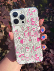 Amy Hastings x Skinnydip Pink Doodles Shock iPhone Case