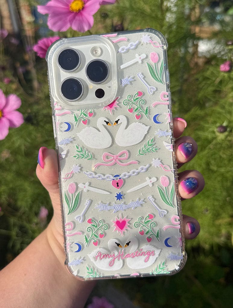 Amy Hastings x Skinnydip Pretty Swans Shock iPhone Case - Image 2