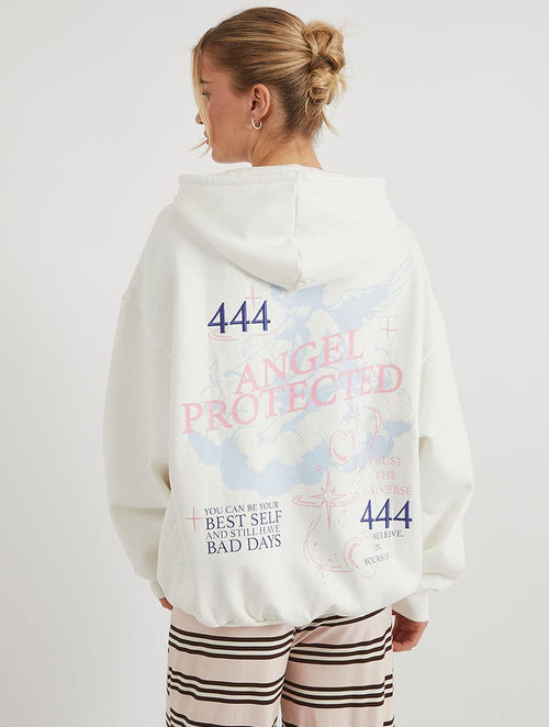 Angel Protected Ecru Hoodie - Image 1