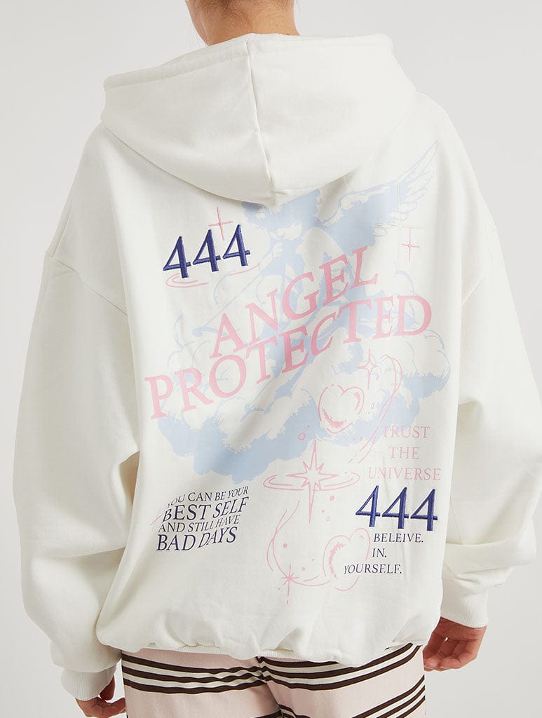 Angel Protected Ecru Hoodie - Image 4