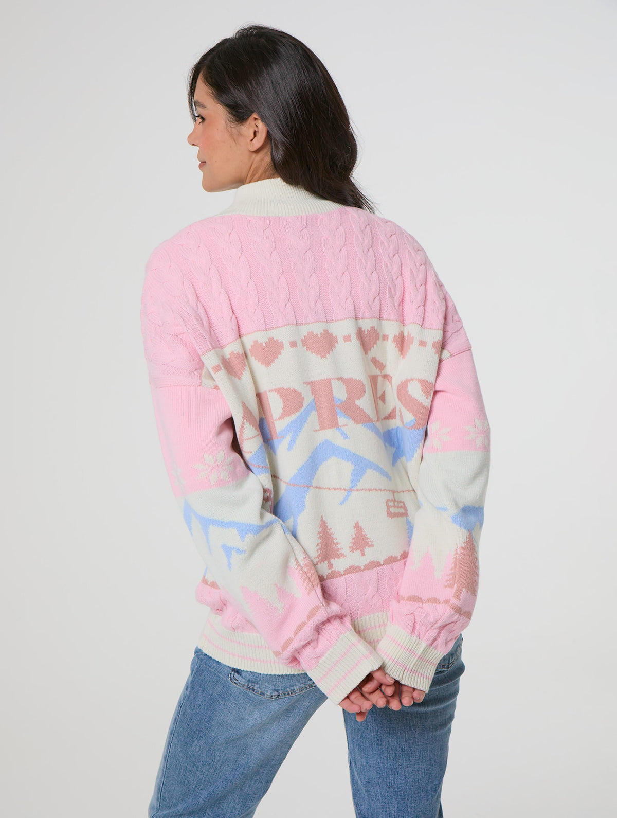 Apres Ski Zip Through Knitted Jumper - Image 4