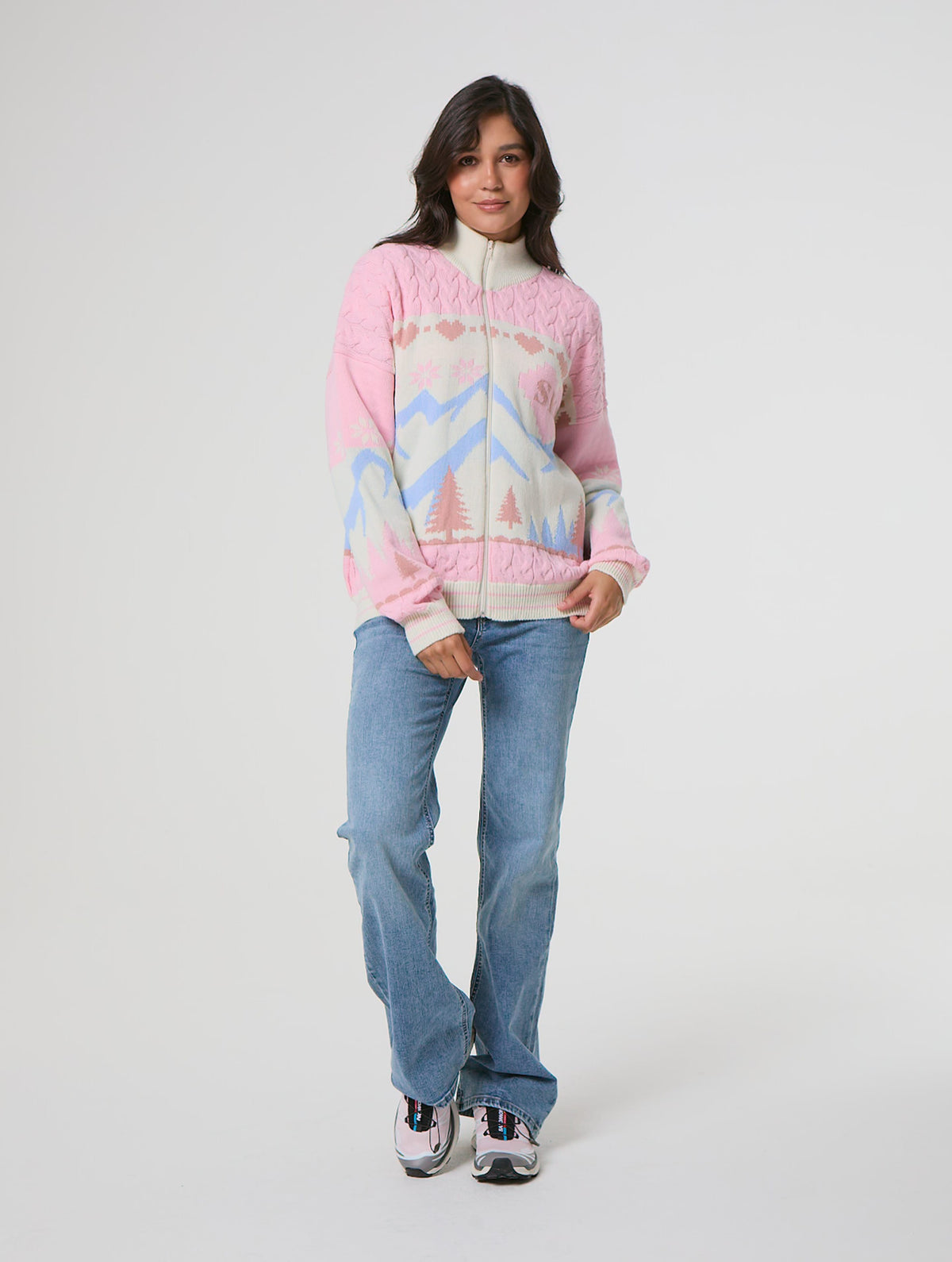 Apres Ski Zip Through Knitted Jumper - Image 7