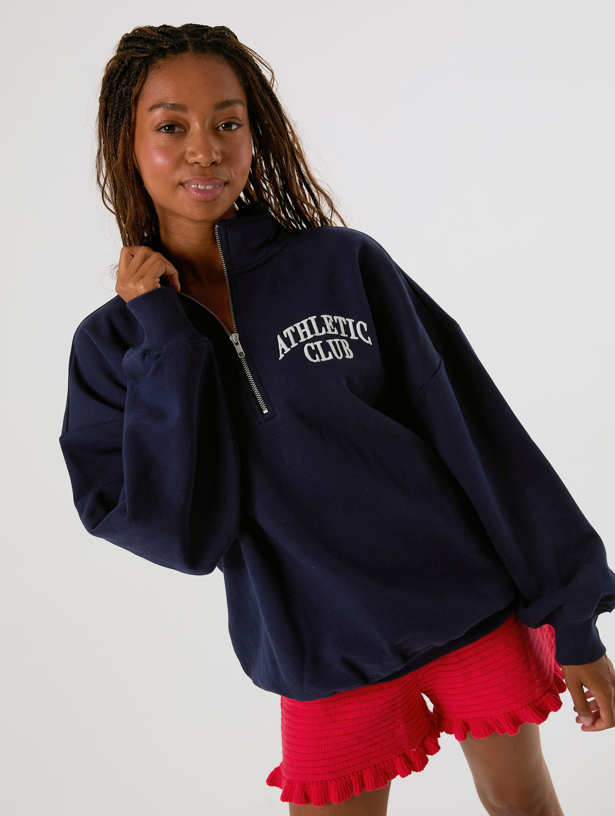 Athletic Club Navy Quarter Zip Sweatshirt - Image 5