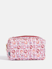 Autumn Cherry Patchwork Quilted Makeup Bag