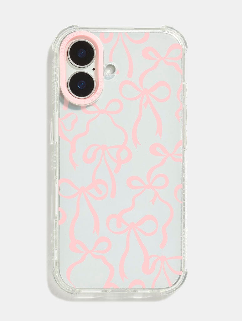 Baby Pink Bows Shock iPhone Case - Image 1