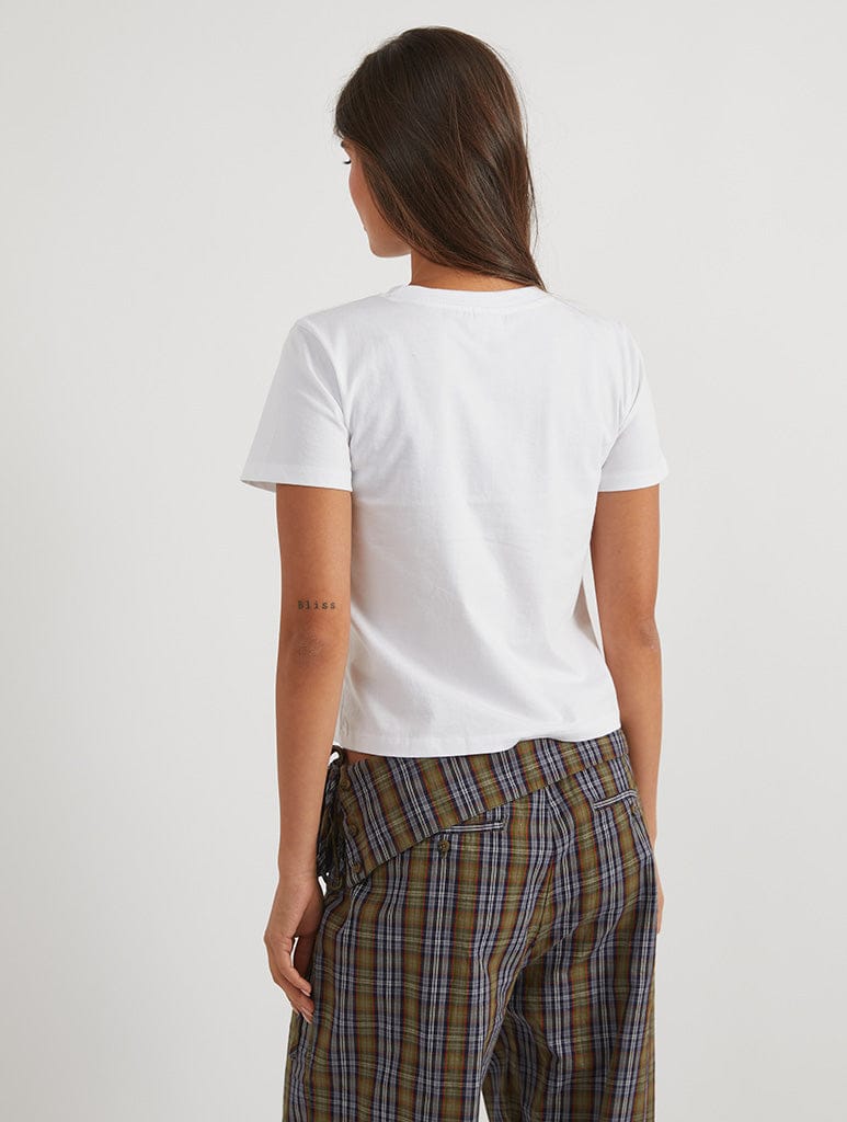 Back To The Future x Skinnydip Logo Baby T-Shirt In White