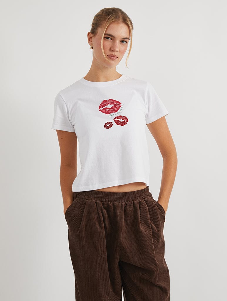 Better Not Pout Baby T-Shirt In White - Image 1
