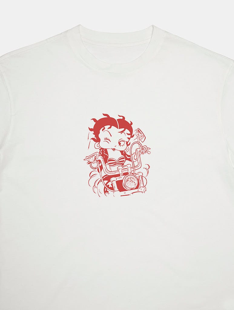 Betty Boop x Skinnydip Motorcycle Baby T-Shirt In White