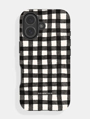 Black and White Gingham Ultra Protective iPhone Case