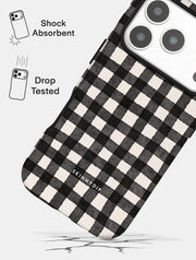 Black and White Gingham Ultra Protective iPhone Case