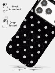 Black And White Painted Polka Dot Ultra Protective iPhone Case