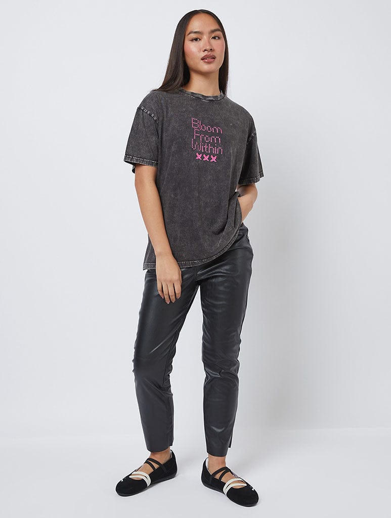 Bloom From Within Acid Wash T-Shirt - Image 5