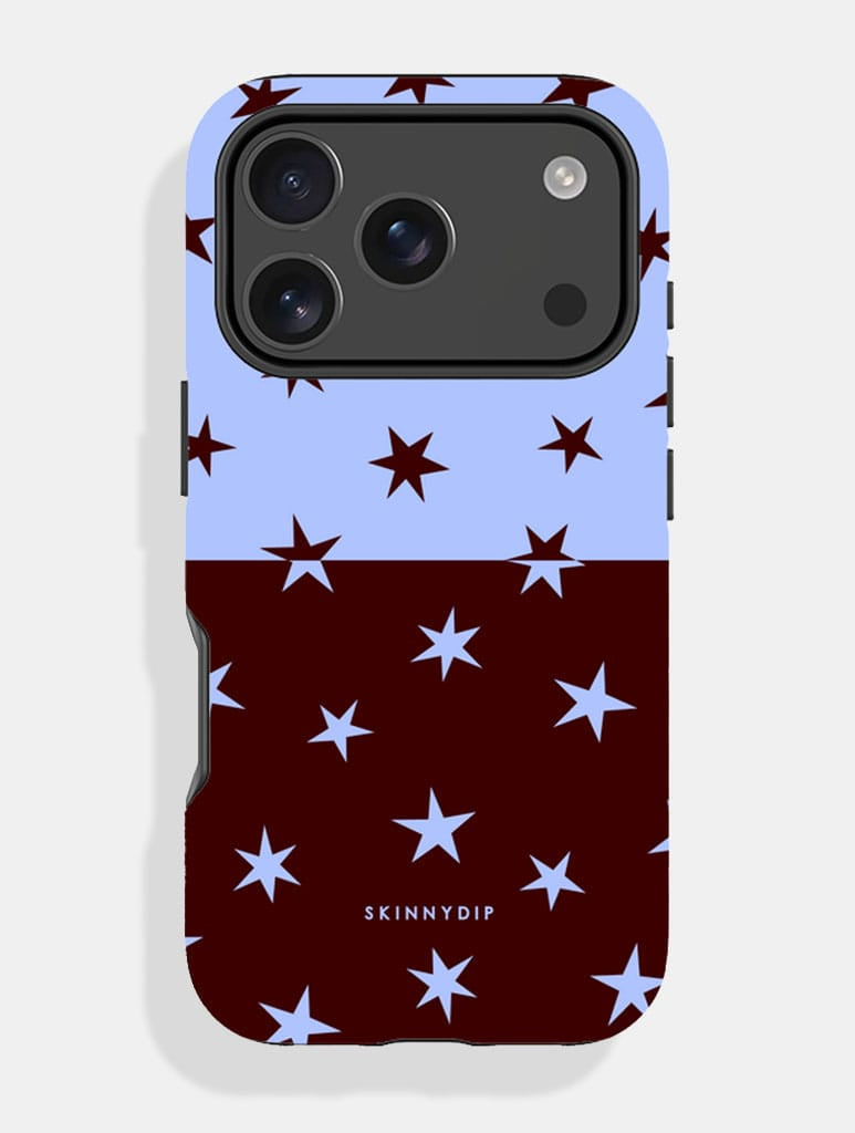 Blue And Brown Two Tone Star Ultra Protective iPhone Case - Image 1