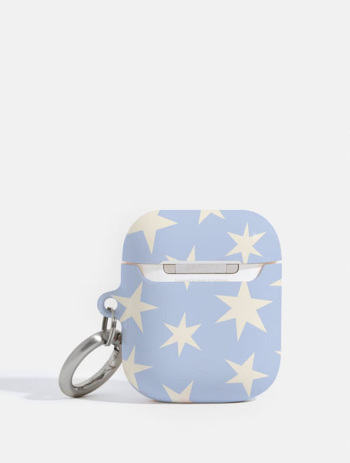 Blue And Cream Ditsy Stars AirPods Case - Image 2
