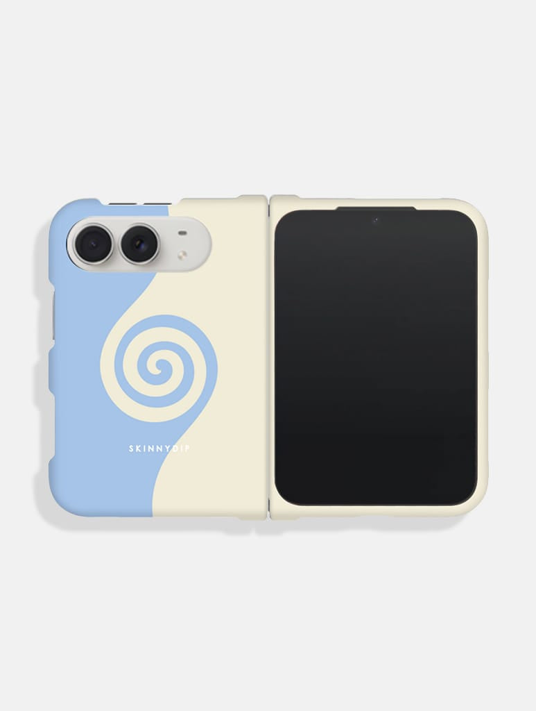 Blue And Cream Swirl Impact Resistant iPhone Duo Case - Image 1