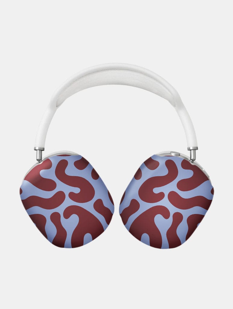 Blue And Maroon Pattern AirPods Max Case in Matte - Image 1
