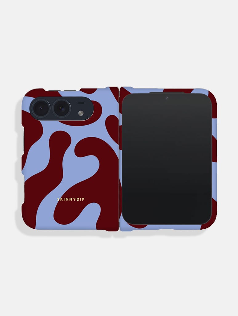 Blue and Maroon Pattern Impact Resistant iPhone Duo Case - Image 1