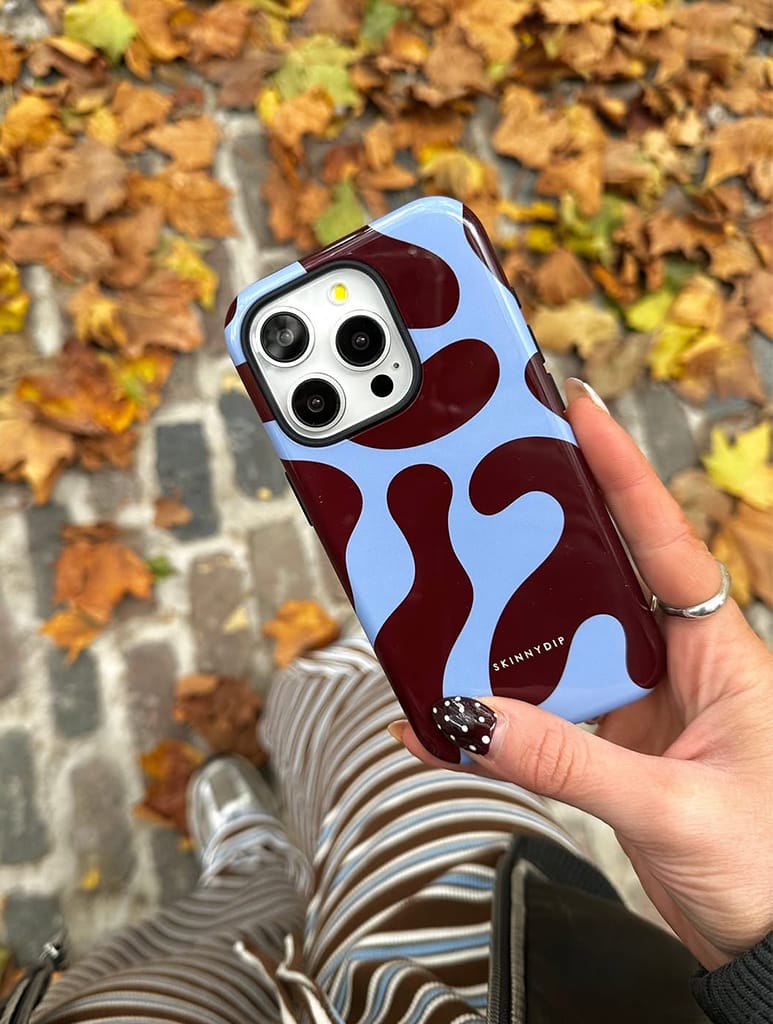 Blue and Maroon Pattern Ultra Protective iPhone Case