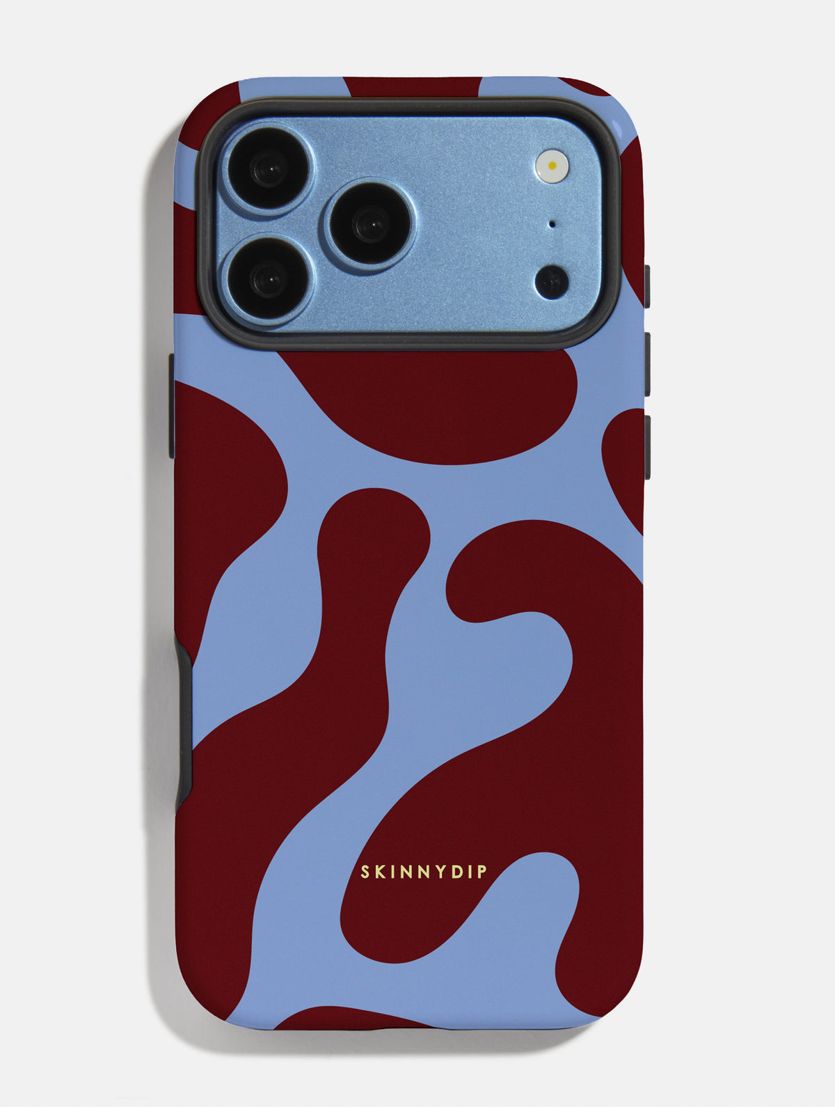 Blue and Maroon Pattern Ultra Protective iPhone Case - Image 1