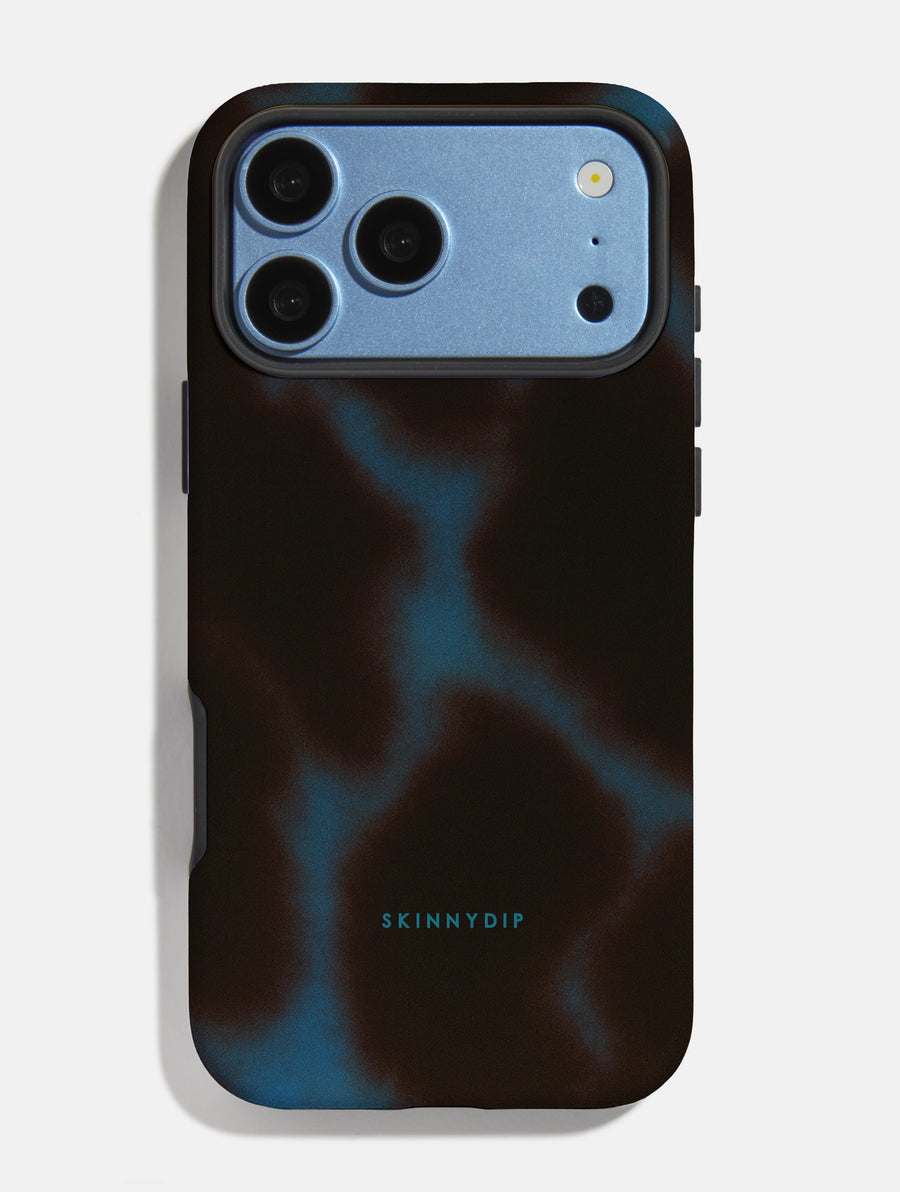 Blue Burgundy Tortoiseshell Ultra Protective iPhone Case - Image 1