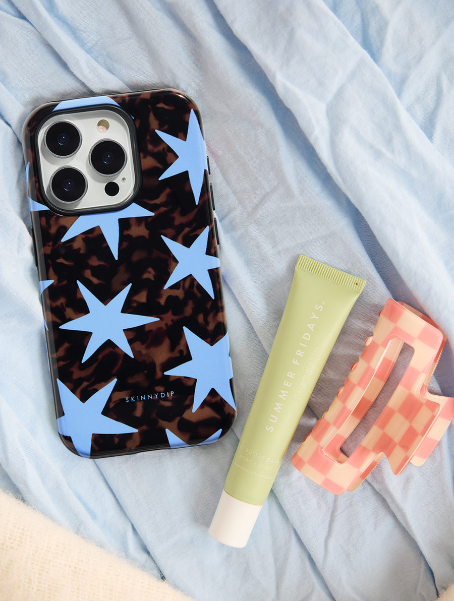 Blue Starry Tortoiseshell Ultra Protective iPhone Case
