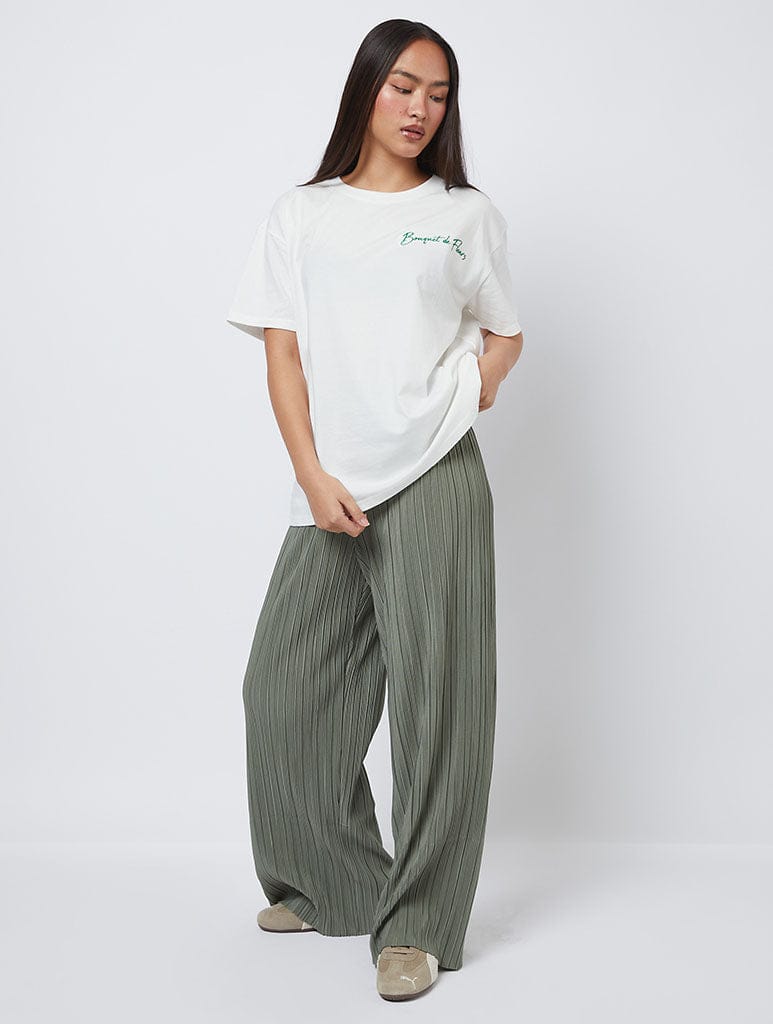 Bouquet De Fleurs Ecru T-Shirt - Image 5