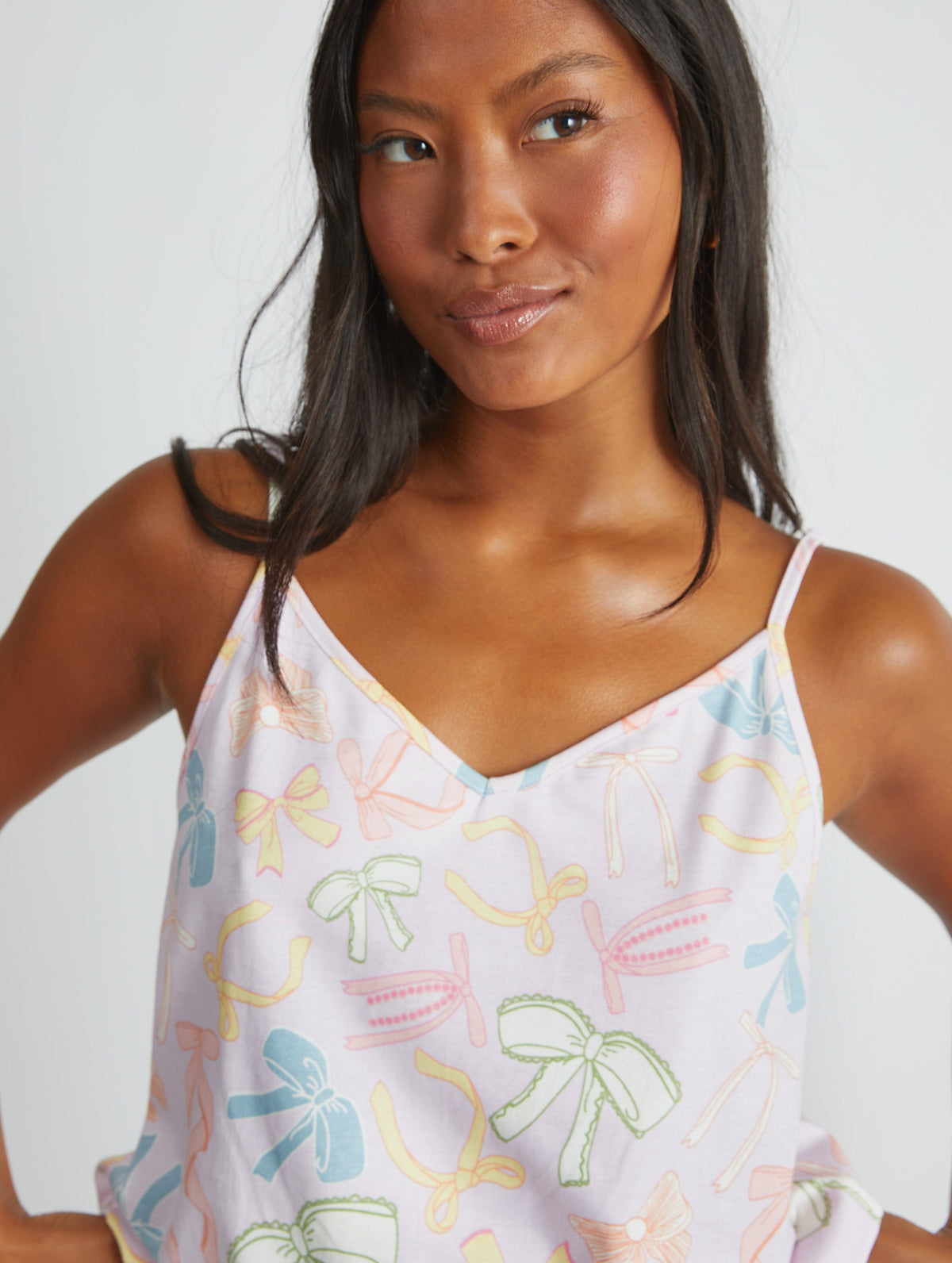 Bow Print Cami & Short Pyjama Set - Image 8