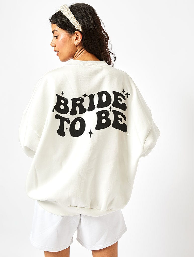 Bride To Be Sweatshirt In Ecru - Image 1