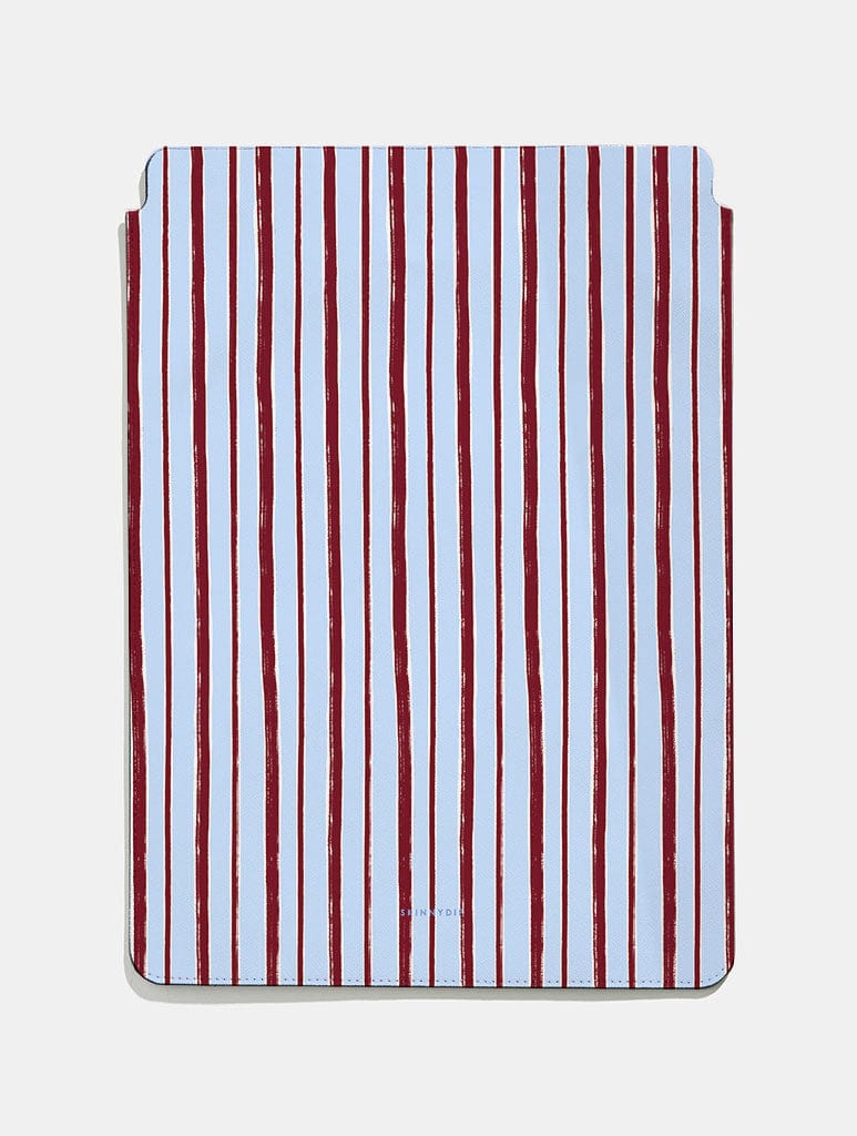 Brown and Blue Stripe Tablet Sleeve - Image 1