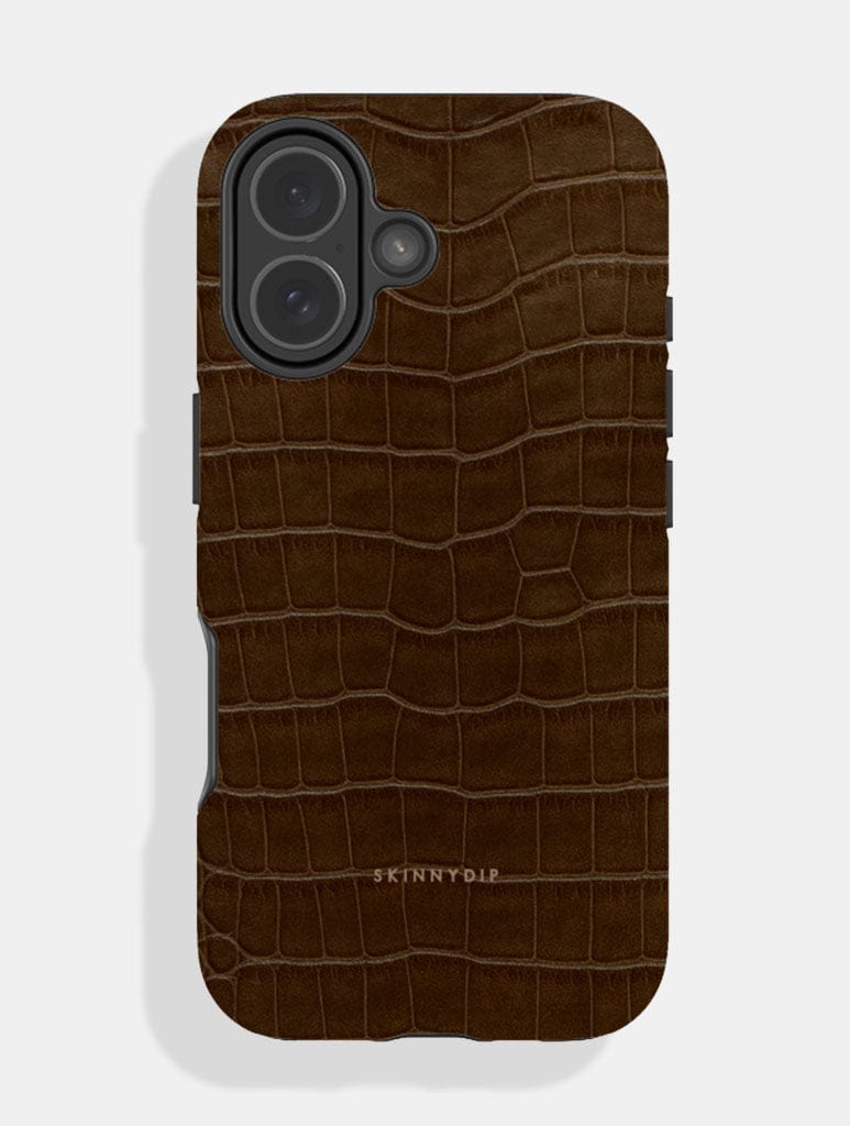 Brown Crocodile Ultra Protective iPhone Case - Image 1
