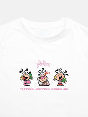 Bubblegum x Skinnydip Yapping, Napping, Snacking Baby T-Shirt In White