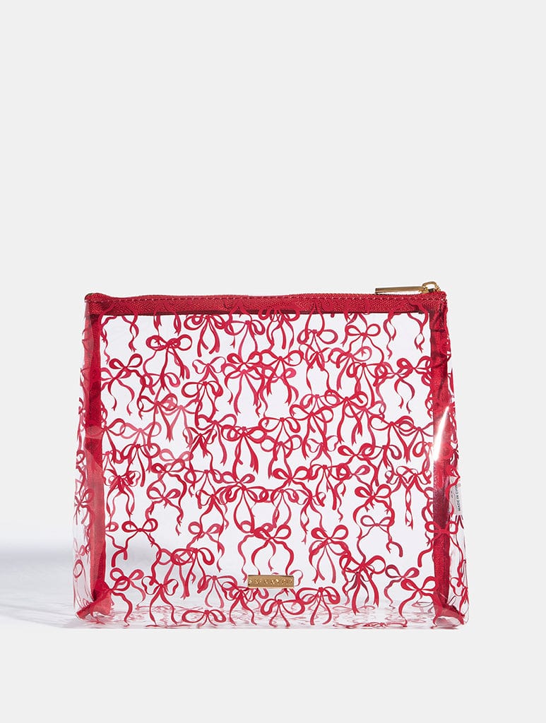 Burgundy Bow Wash Bag